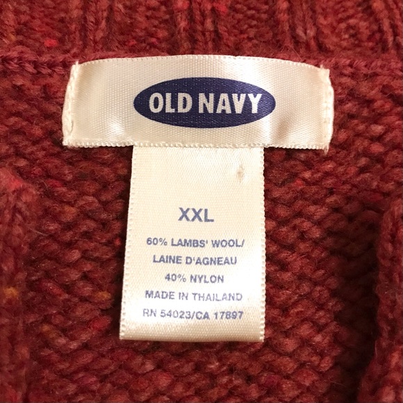 Old Navy sweater, rust colored tweed, 60% lambs’ wool - Picture 6 of 7